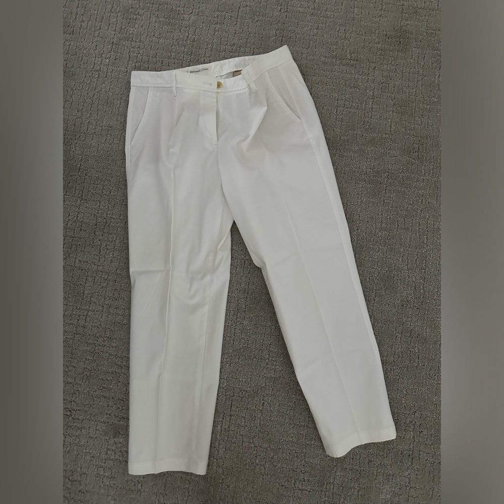 EUC Talbots White Relaxed Chino, 12